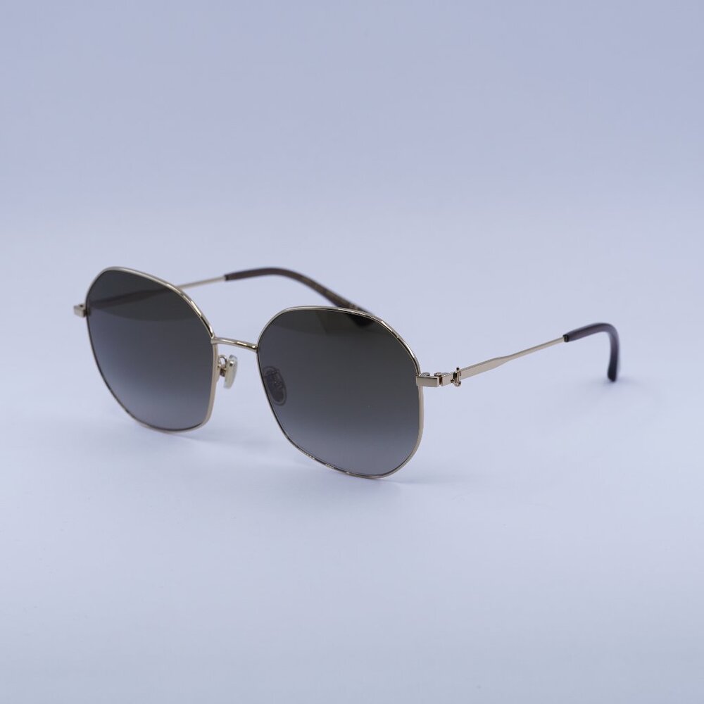 Jimmy Choo ASTRA/F/SK 0000 HA Sunglasses Gold Geometric Frame, Brown Lenses